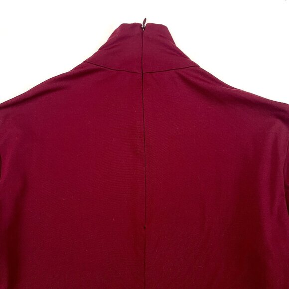 Susan Lazar turtleneck Long Sleeves Bordo Top S $150 - Picture 8 of 9